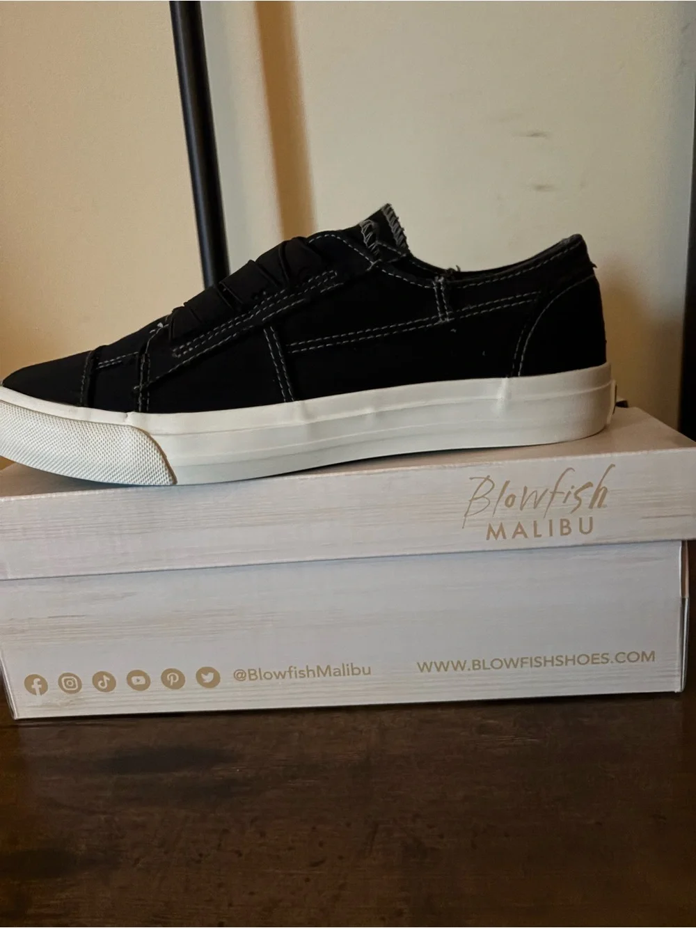 Blowfish Marley Black Canvas Low-Top Sneakers